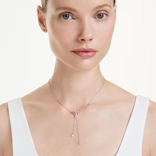 Foto de Collar en Y Ariana Grande x Swarovski Tallas mixtas, Libélula, Multicolor, Baño de rodio