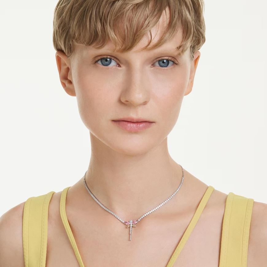 Foto de Collar en Y Ariana Grande x Swarovski Tallas mixtas, Libélula, Multicolor, Baño de rodio