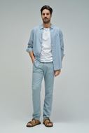 Foto de Pantalón Jogger en Lino azul