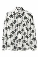 Picture of Camisa blanca estampado palmeras algodón