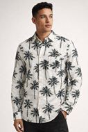 Picture of Camisa blanca estampado palmeras algodón