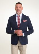Foto de Americana Slim Fit azul marino en algodón y lino