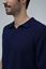 Picture of Polo manga corta cuello en V estructura zig-zag azul marino