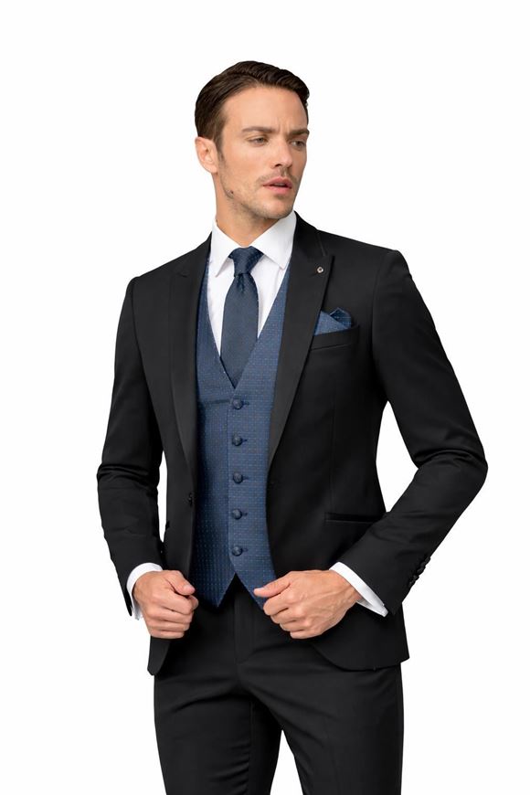 Foto de Traje de fiesta microestructura negro