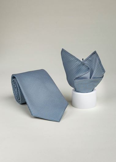 Foto de Corbada de microfibra y pañuelo azul