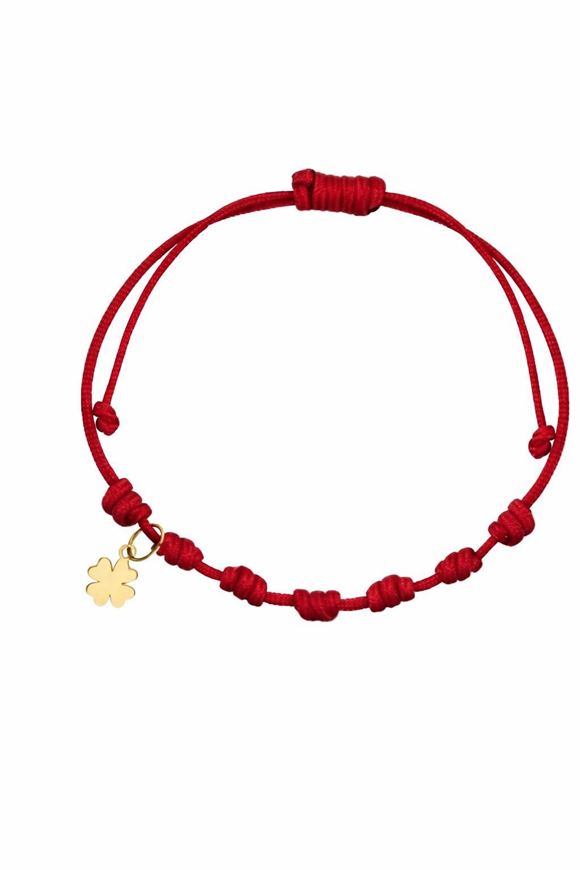 Foto de Pulsera 7 nudos Trébol en oro amarillo 18kt