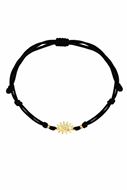 Foto de Pulsera 7 nudosnylon negro Ojo Nazar mini en oro amarillo 18kt