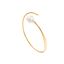 Foto de Pulsera plata caña chapado dorado perla barroca