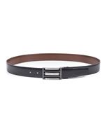 Foto de Cinturón clásico reversible camel-negro hebilla placa