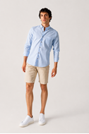 Foto de Camisa Regular Fit milrayas azul