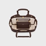 Foto de Bolso Cluse Tote Bag Petite con textura marrón chocolate 