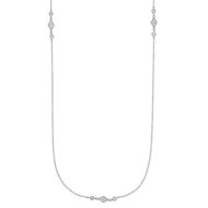 Picture of Collar de plata con rombos de circonitas blancas