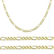 Foto de Cadena de oro amarillo 18kt. 50cm, eslabón 3x1 