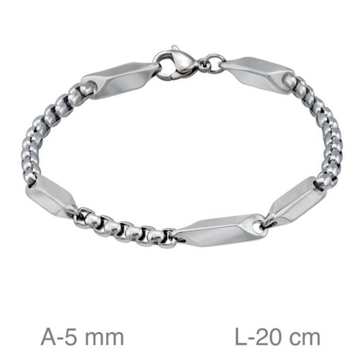 Foto de Pulsera de acero eslabones combinados