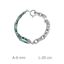 Picture of Pulsera acero eslabones combinado turquesa