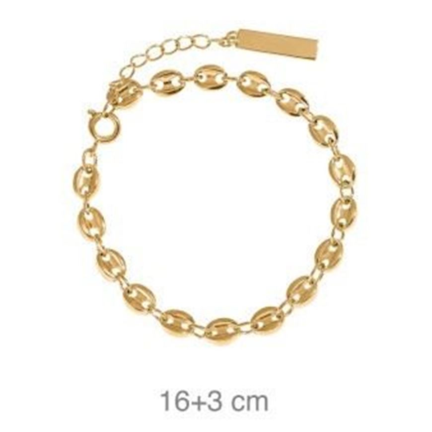 Foto de Pulsera de latón baño de oro calabrote