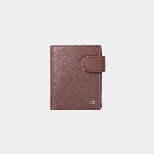 Foto de Cartera La Palma con tarjetero en piel de vacuno marron y teja