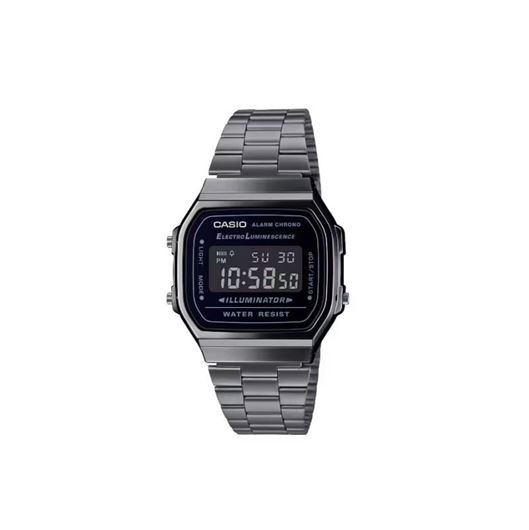 Picture of Reloj unisex retro Casio digital acero gris antracita