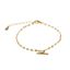 Foto de Pulsera plata baño oro cadena barra circonitas