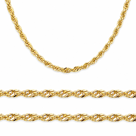 Foto de Cadena oro amarillo 18kt, eslabón singapur, grosor 1,50mm, longitud 50cm