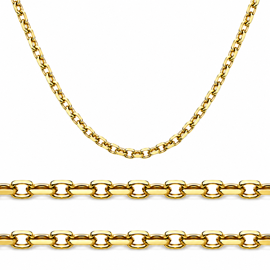 Foto de Cadena oro 18kt eslabón forzado, longitud 50cm