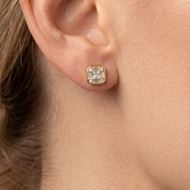 Foto de Pendientes de plata baño de oro con circonitas