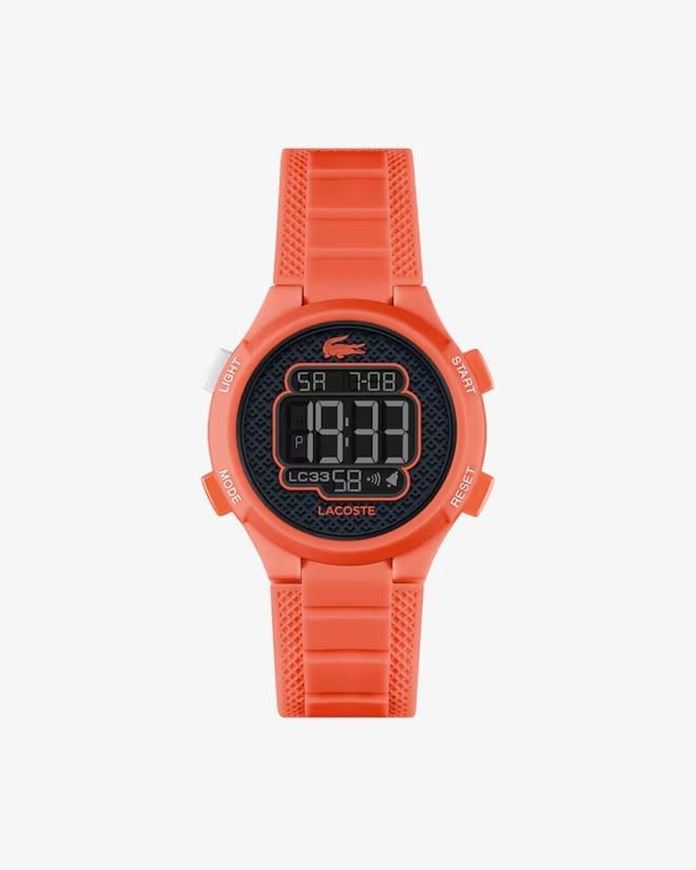 Foto de Reloj digital LC33 de silicona naranja y negro