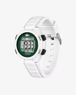 Foto de Reloj digital LC33 de silicona blanco y verde