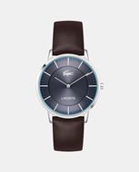 Foto de Reloj de Crocorigin para hombre de piel marrón con esfera azul marino