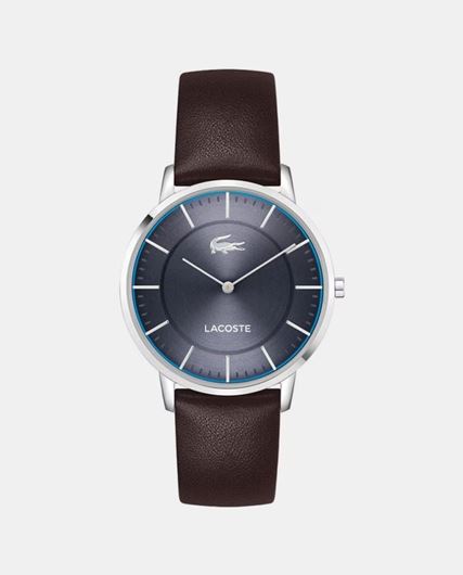 Foto de Reloj de Crocorigin para hombre de piel marrón con esfera azul marino