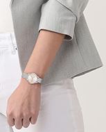 Foto de Reloj de acero Mini Crocodelle para mujer con esfera rosa