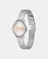Foto de Reloj de acero Mini Crocodelle para mujer con esfera rosa