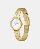 Foto de Reloj de acero dorado Mini Crocodelle para mujer con esfera nácar
