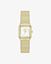 Foto de Reloj de acero dorado René para mujer con esfera blanca