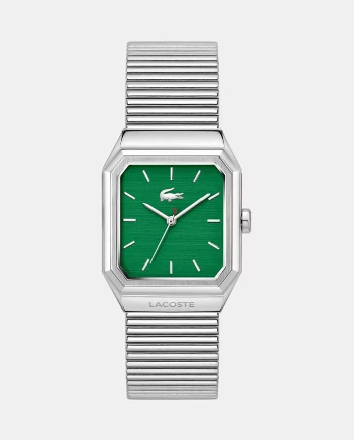 Foto de Reloj de acero René para hombre con esfera verde