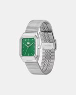Foto de Reloj de acero René para hombre con esfera verde