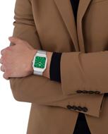 Foto de Reloj de acero René para hombre con esfera verde