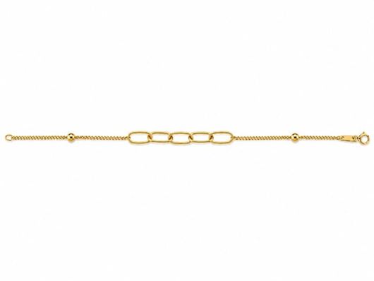 Foto de Pulsera oro amarilllo 18kt con eslabones ovales