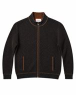Foto de Jersey chaqueta con cremallera en punto marron y marino