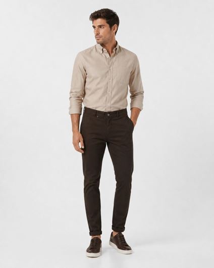 Foto de Pantalón DB chino marrón chocolate regular fit