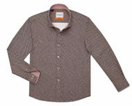 Foto de Camisa DB estampado geométrico verde/marrón regular fit