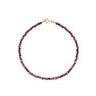 Picture of Pulsera Chic rubís y bolitas en oro amarillo 18kt 16cm