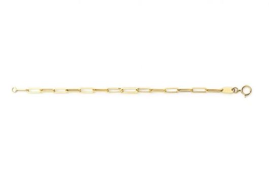 Foto de Pulsera oro amarillo 18 kt con eslabones rectangulares de disminución