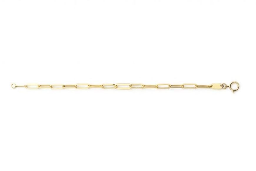 Foto de Pulsera oro amarillo 18 kt con eslabones rectangulares de disminución