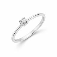 Foto de Solitario en oro blanco 18kt y un diamante talla brillante 0,31ct, Color G, Pureza VVS1