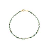 Foto de Pulsera Chic cuentas esmeraldas en oro amarillo 18kt 18cm