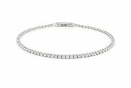 Foto de Pulsera caña flexible de oro blanco 18kt y 51 brillantes de 0,51ct total