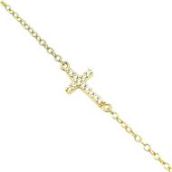 Foto de Pulsera de oro amarillo 18kt co cruces de circonitas 
