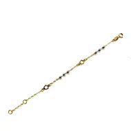 Foto de Pulsera de bebe flores y bolitas en oro bicolor 18kt 