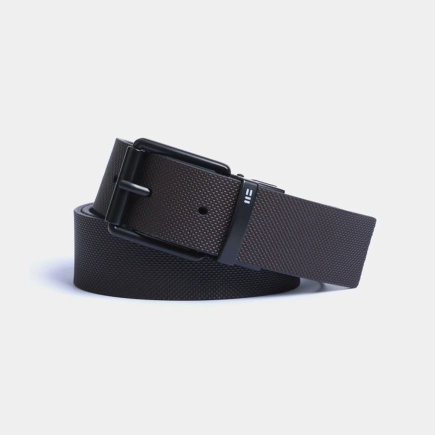 Foto de Cinturón sport grabado reversible piel marrón/negro
